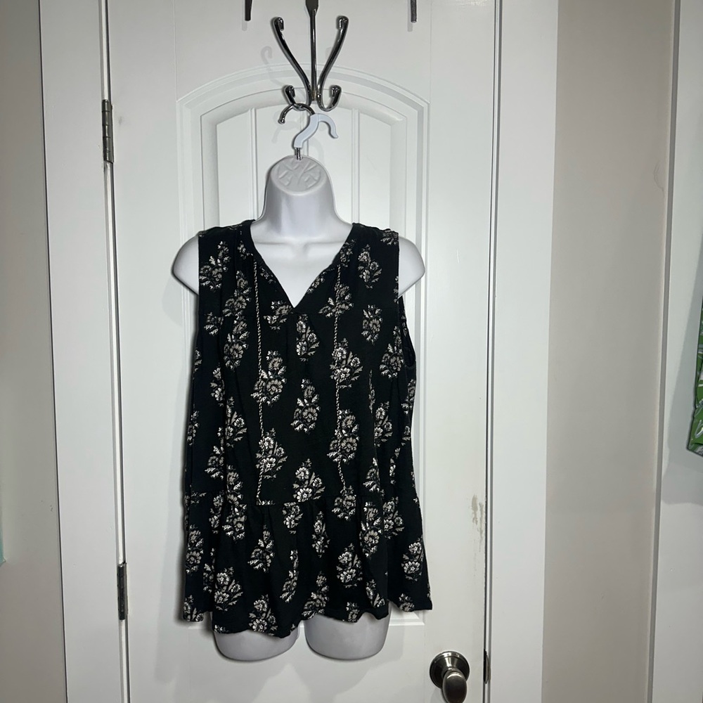 LUCKY BRAND Sleeveless Blouse, Size L